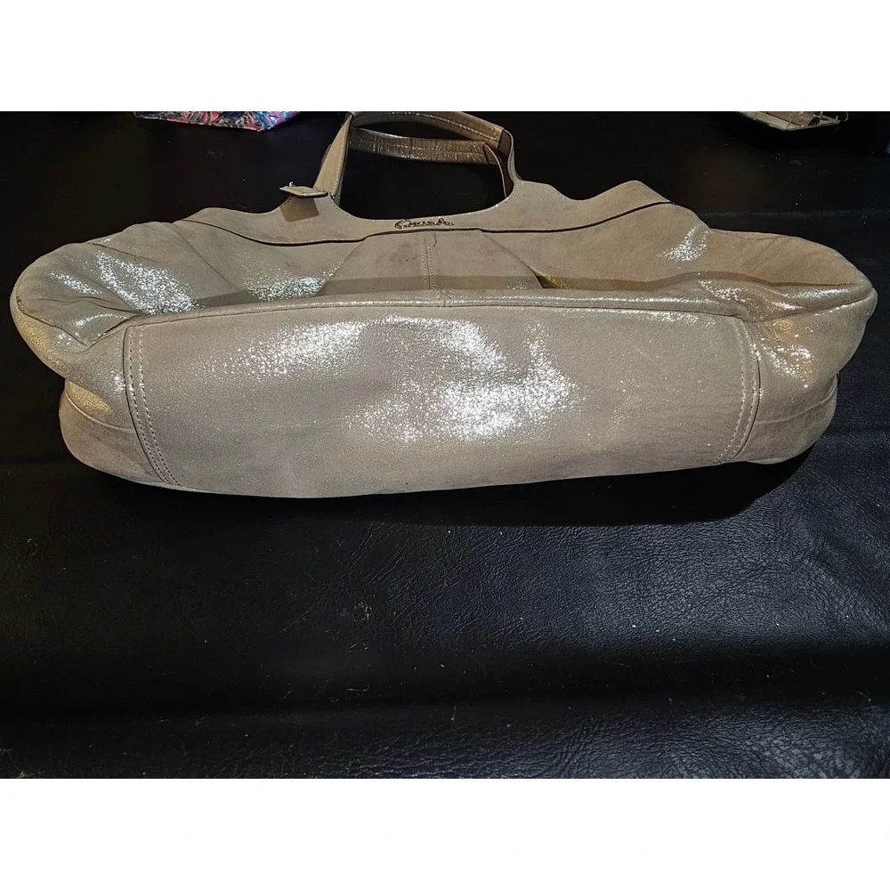 Coach Ergo Lexi Shimmer Hobo Champagne Gold Metallic Satchel Purse